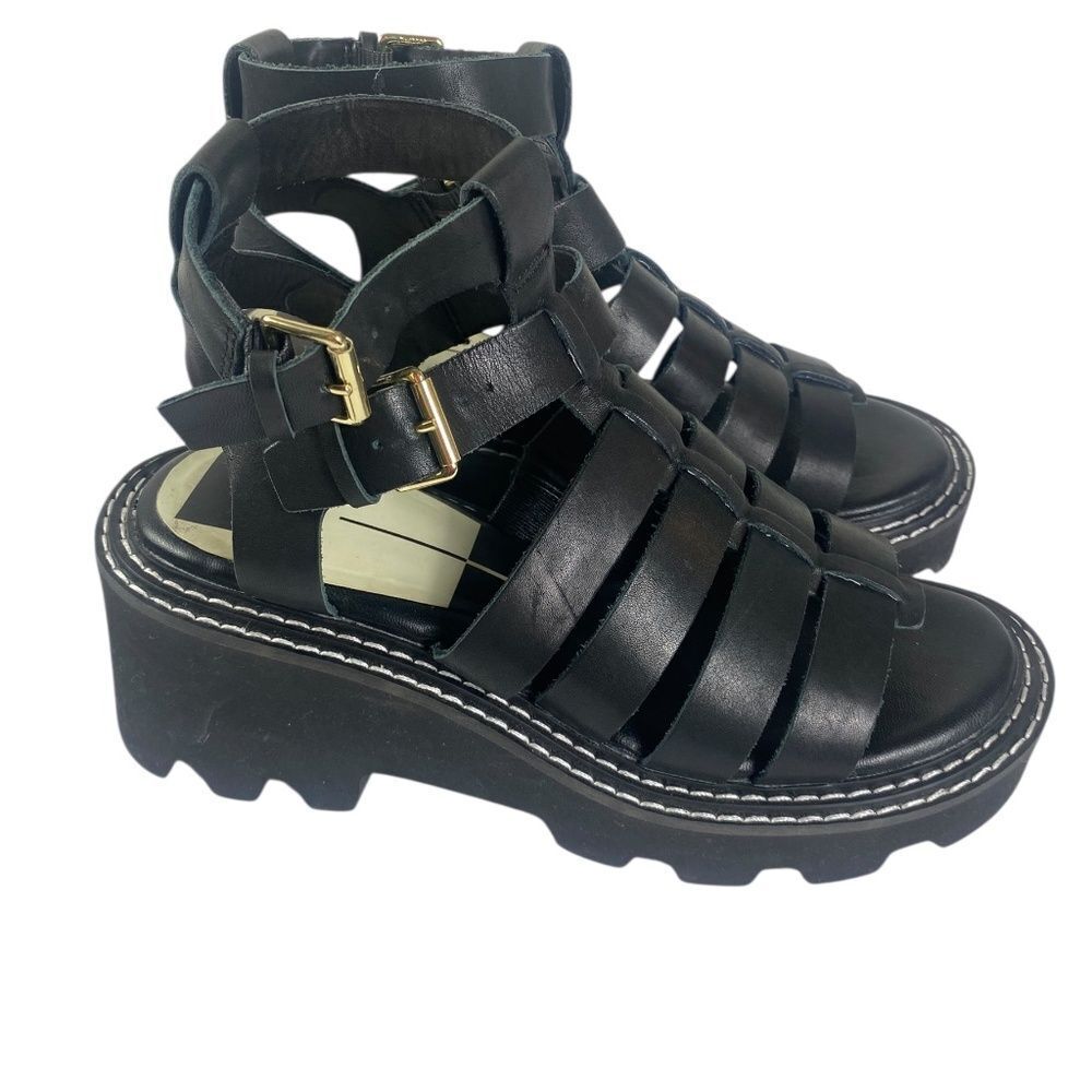 Dolce Vita 6.5 Gladiater sandals Bloomingdales black leather platform streetwear